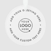 Zakelijke Logo | Eenvoudige en minimale kerstmis Ornament (achterkant)