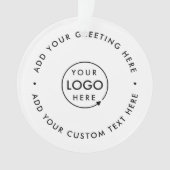 Zakelijke Logo | Eenvoudige en minimale kerstmis Ornament (voorkant)