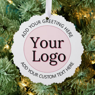 Zakelijke Logo | Eenvoudige en minimale kerstmis Ornament Kaart