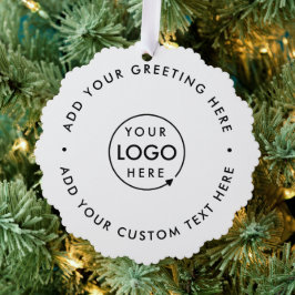 Zakelijke Logo | Eenvoudige en minimale kerstmis Ornament Kaart
