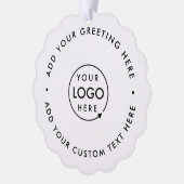 Zakelijke Logo | Eenvoudige en minimale kerstmis Ornament Kaart (Links)