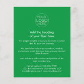 Zakelijke Logo | Eenvoudige Groene Douane Flyer (Achterkant)