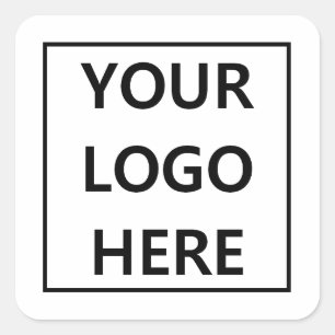 Zakelijke Logo Eenvoudige, minimale aangepaste pro Vierkante Sticker