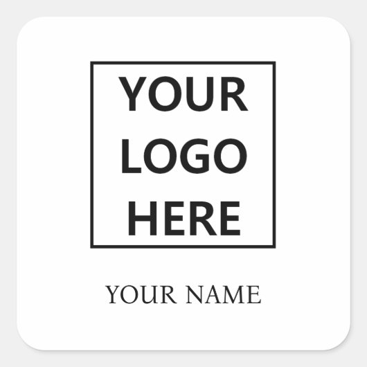 Zakelijke Logo Eenvoudige, minimale aangepaste pro Vierkante Sticker (Voorkant)