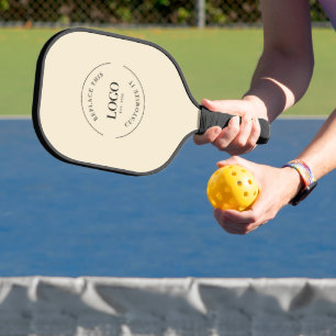 Zakelijke logo Eenvoudige Promotionele Beige Custo Pickleball Paddle
