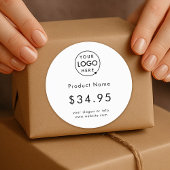 Zakelijke Logo | Eenvoudige witte prijs Label stic