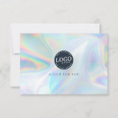 Zakelijke Logo Elegant Holografisch Cadeaubon (Voorkant)