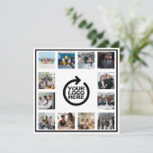 Zakelijke Logo en 12 foto QR-code gepersonaliseerd (Staand voorkant)