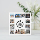 Zakelijke Logo en 12 Fotosjabloon gepersonaliseerd (Staand voorkant)