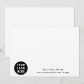 Zakelijke Logo en aangepaste klanten van het bedri Bedankkaart (Voorkant / Achterkant)