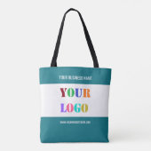 Zakelijke Logo en aangepaste tekst Canvas tas Sjab (Achterkant)
