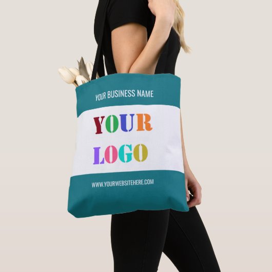 Zakelijke Logo en aangepaste tekst Canvas tas Sjab (Dichtbij)