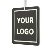 Zakelijke Logo en aangepaste tekst op zwart Luchtverfrisser (Links)