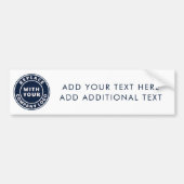 Zakelijke Logo en aangepaste tekstmedewerkers toev Bumpersticker (Voorkant)