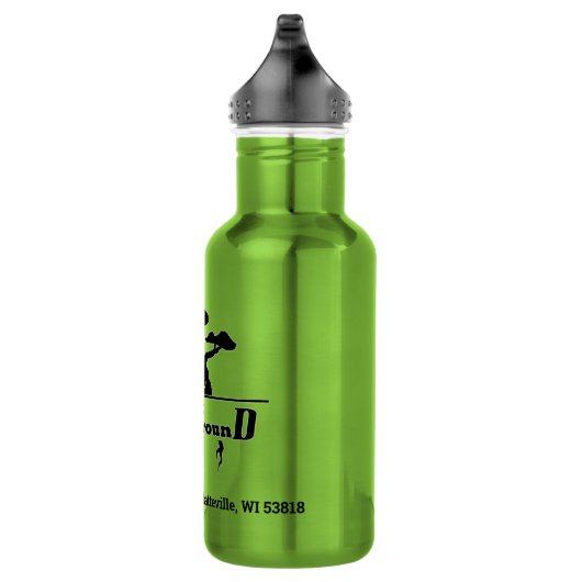 Zakelijke Logo en adres Lime Green Waterfles (Rechts)