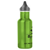 Zakelijke Logo en adres Lime Green Waterfles (Links)