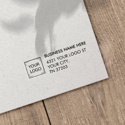 ZAKELIJKE LOGO EN ADRESACTIVITEITEN RUBBERSTEMPEL