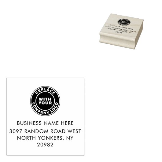 Zakelijke Logo en bedrijfsretouradres Rubberstempel (Gestempeld)