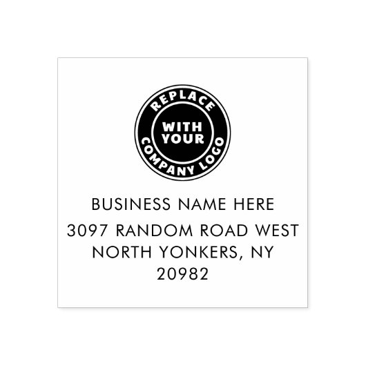 Zakelijke Logo en bedrijfsretouradres Rubberstempel (Afrduk)