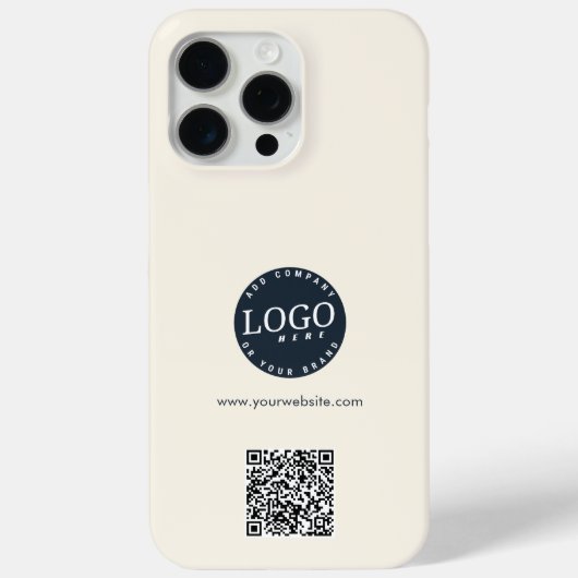 Zakelijke Logo en Bedrijfswebsite QR Code Medewerk Case-Mate iPhone Case (Achterkant)