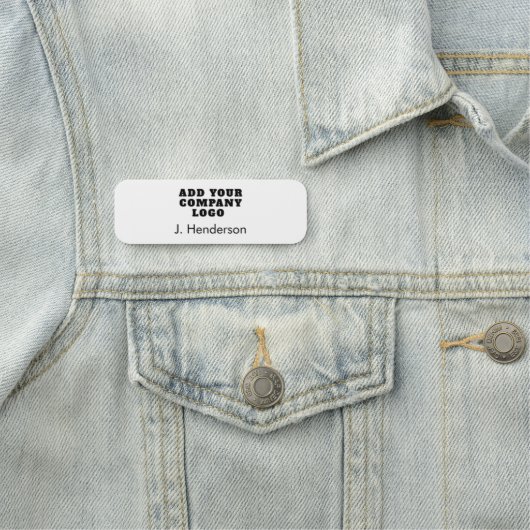 Zakelijke Logo en eenvoudige moderne medewerkers Naamplaatje (In situ)