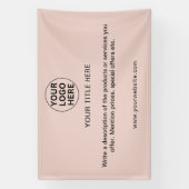 Zakelijke Logo en promotionele tekst toevoegen Blu Spandoek (Verticaal)