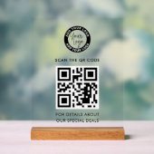 Zakelijke Logo en QR-code Aangepast Acryl Bord (Neutraal)