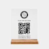 Zakelijke Logo en QR-code Aangepast Acryl Bord (Voorkant)