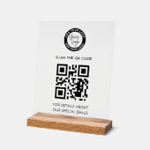 Zakelijke Logo en QR-code Aangepast Acryl Bord (Hoek)