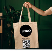 Zakelijke Logo en QR-code | Bedrijf Professioneel Tote Bag