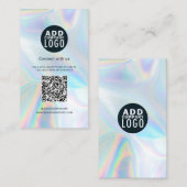 Zakelijke Logo en QR Code DIY Coworker Holografisc Visitekaartje (Voorkant / Achterkant)