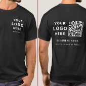 Zakelijke Logo en QR-code Eenvoudig minimalistisch T-shirt