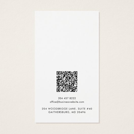 Zakelijke Logo en QR Code Oorbel Display Kaart (Achterkant)