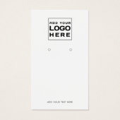 Zakelijke Logo en QR Code Oorbel Display Kaart (Voorkant)