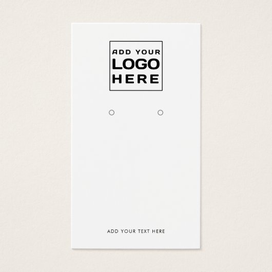 Zakelijke Logo en QR Code Oorbel Display Kaart (Voorkant)