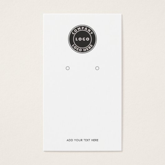 Zakelijke Logo en QR Code Oorbel Display Kaart (Voorkant)