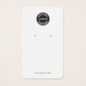 Zakelijke Logo en QR Code Oorbel Display Kaart (Voorkant)