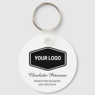 Zakelijke Logo en QR-code promotioneel Sleutelhanger
