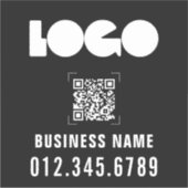 Zakelijke Logo- en QR-codecotor Venster Vinylnaald Sticker (Voorkant)