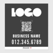 Zakelijke Logo- en QR-codecotor Venster Vinylnaald Sticker (Vel)