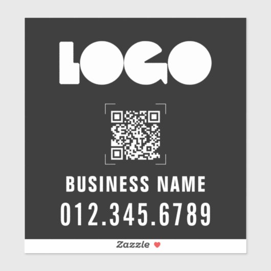 Zakelijke Logo- en QR-codecotor Venster Vinylnaald Sticker (Vel)