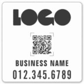 Zakelijke Logo- en QR-coderingsauto's Venster Viny Sticker (Voorkant)