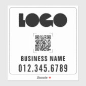 Zakelijke Logo- en QR-coderingsauto's Venster Viny Sticker (Vel)