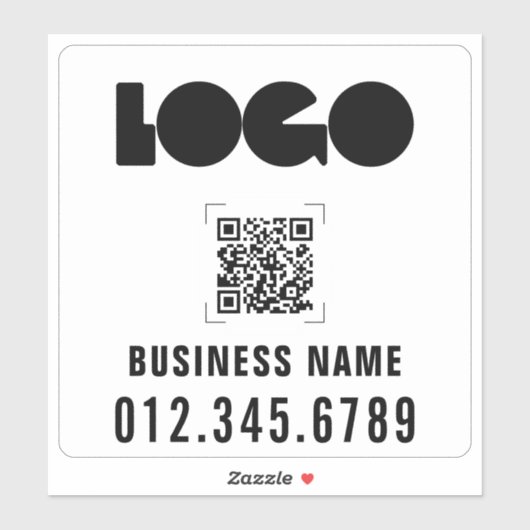 Zakelijke Logo- en QR-coderingsauto's Venster Viny Sticker (Vel)