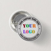 Zakelijke Logo en Tekst Promotionele Button Sjablo (Voorkant /achterkant)