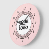 Zakelijke Logo en tekst uw bedrijf wandklok (Hoek)