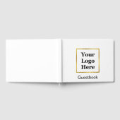 Zakelijke Logo en tekst wit en goud elegant Gastenboek (Volledig)
