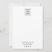 Zakelijke Logo en tekstbedrijf Elegant Minimalist Notitiekaartje (Voorkant)