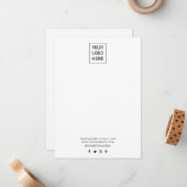 Zakelijke Logo en tekstbedrijf Elegant Minimalist Notitiekaartje (Voorkant / Achterkant in situ)