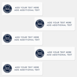 Zakelijke Logo en tekstmedewerkers toevoegen Labels